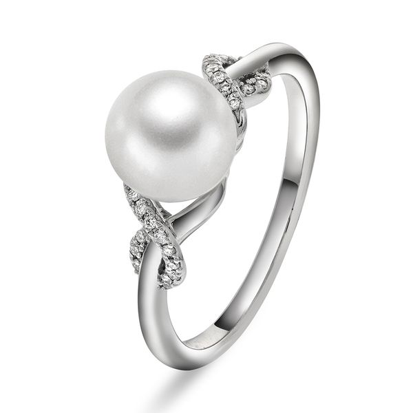 Hovedbilde Perlering med diamanter