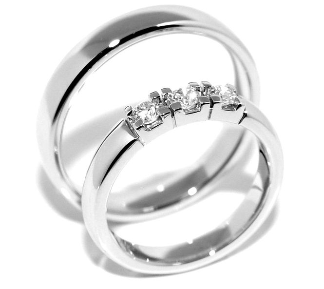 Hovedbilde SuperDeal! Gifteringer med diamanter 0.30 carat