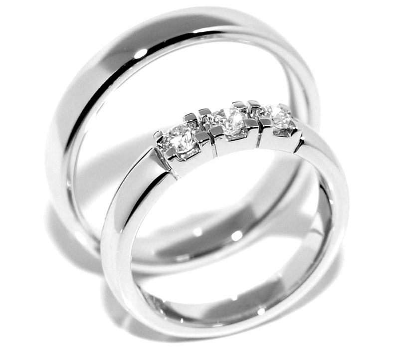 SuperDeal! Gifteringer 0.30 carat diamanter