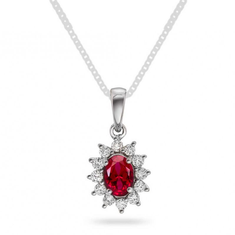 Rubin smykke 0.24 carat tw.si