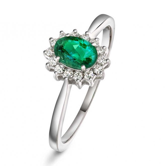 Hovedbilde Diamantring i hvitt gull med diamanter 0.14ct ...