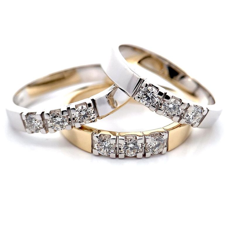 Superdeal! Alliansering med diamanter 0.30 carat w.si (585)