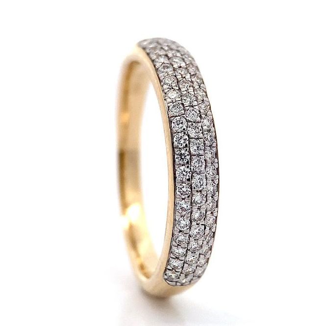 Hovedbilde Diamantring Pavè design i gult gull 0.30 carat ...