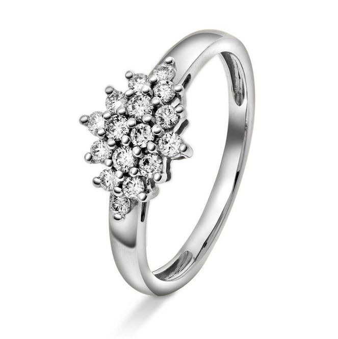 Hovedbilde Diamantring i hvitt gull med diamanter 0.33ct w.p