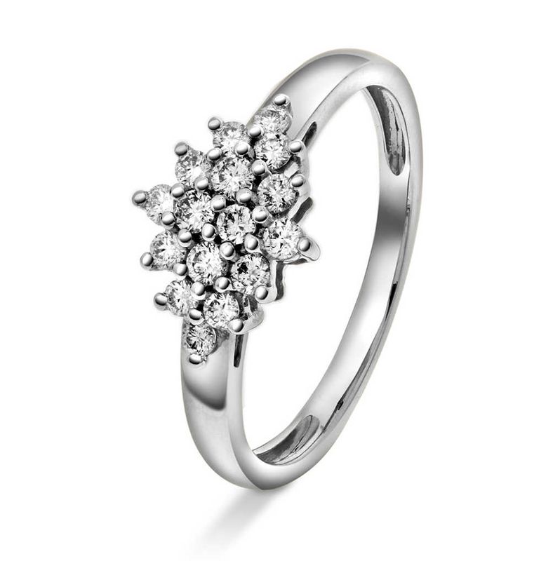 Diamantring i hvitt gull med diamanter 0.33ct w.p