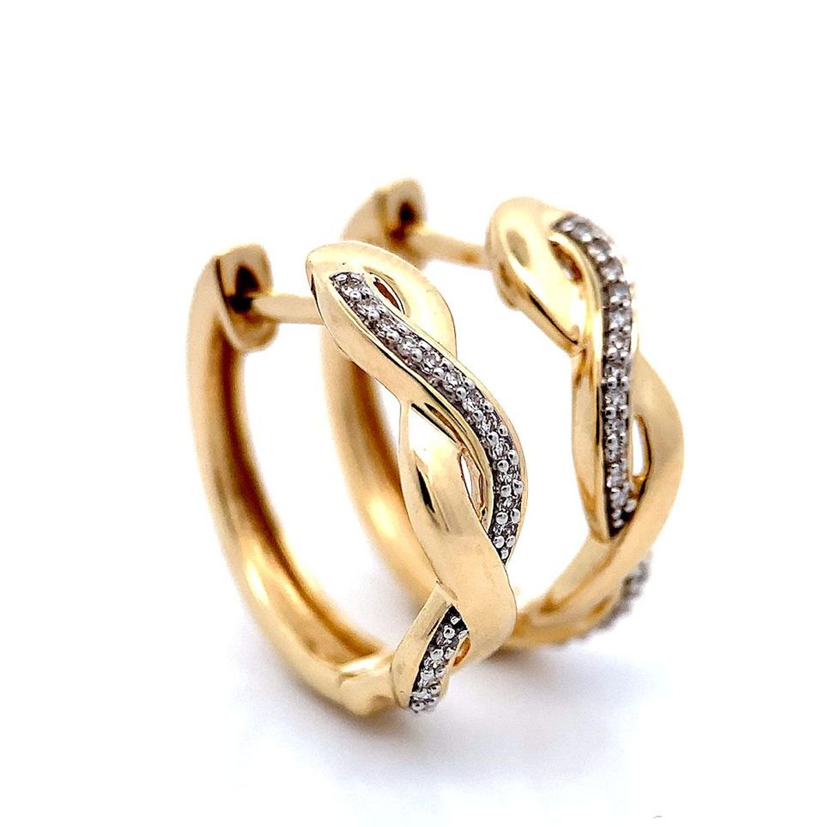 Diamantøredobber - Diamant øreringer 0.08 ct w.si