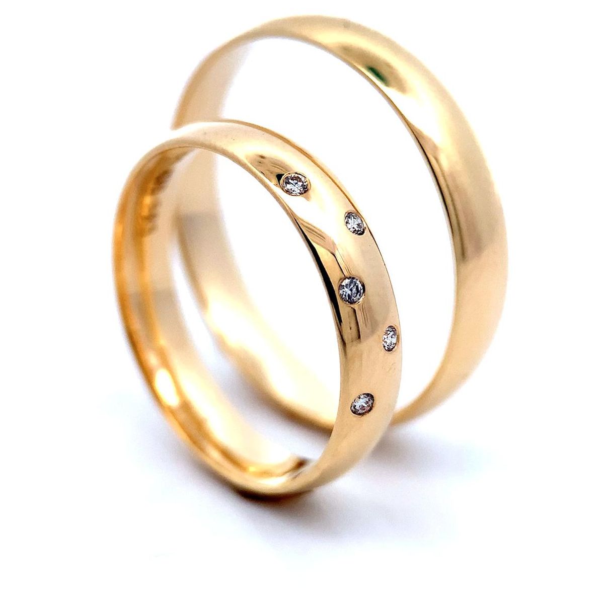 SUPERDEAL! Gifteringer med diamanter 0.05 carat