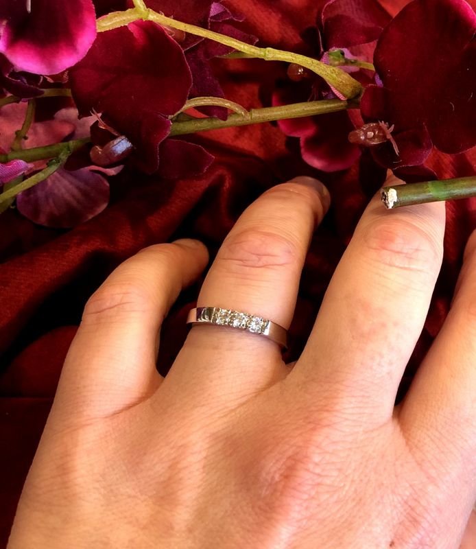 Forlovelsesring dame med diamanter 0.21 carat w.si
