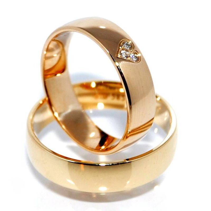 SuperDeal! Gifteringer med diamanter 0.03 carat